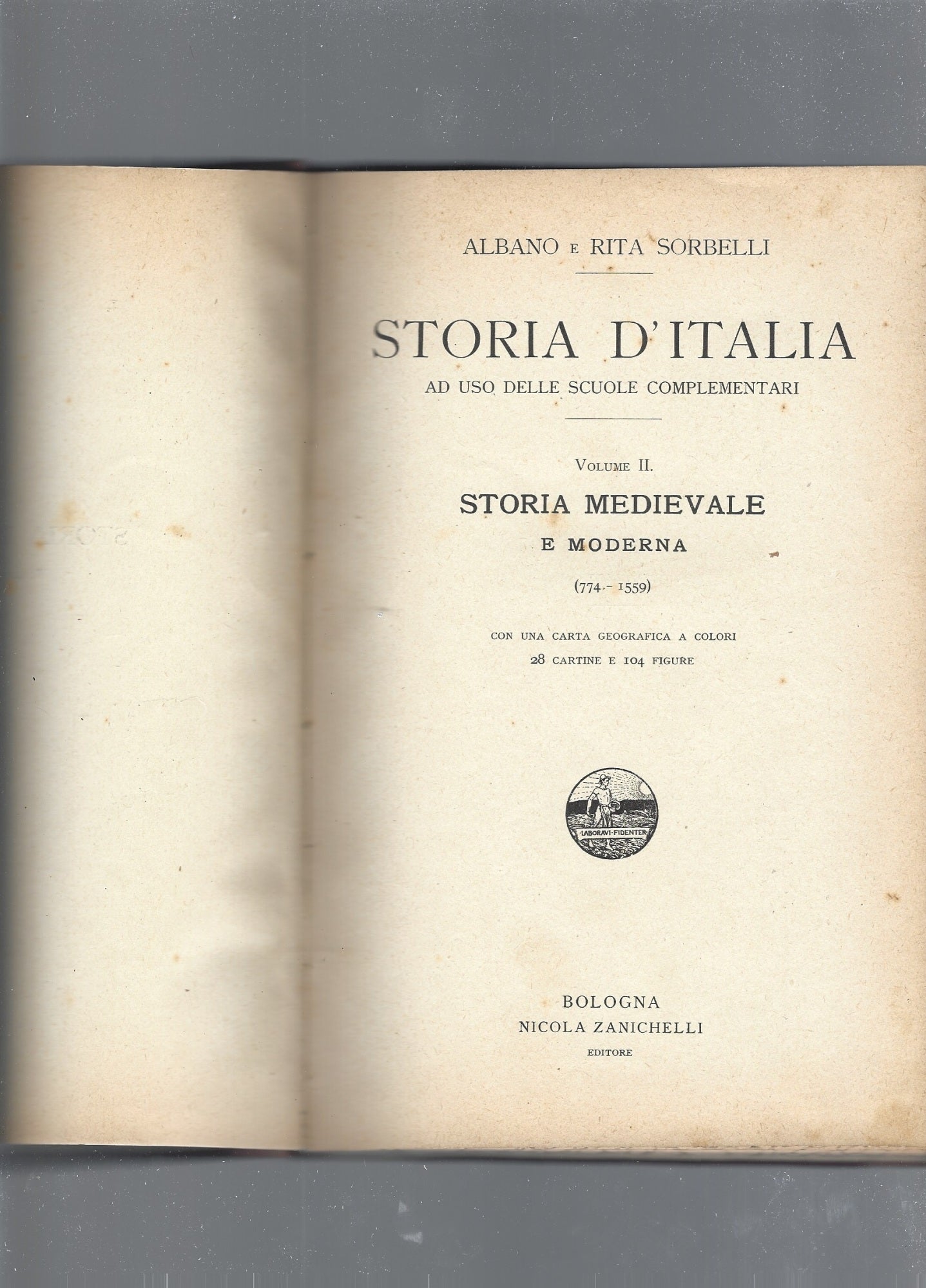 Storia d'Italia vol.II - copertina