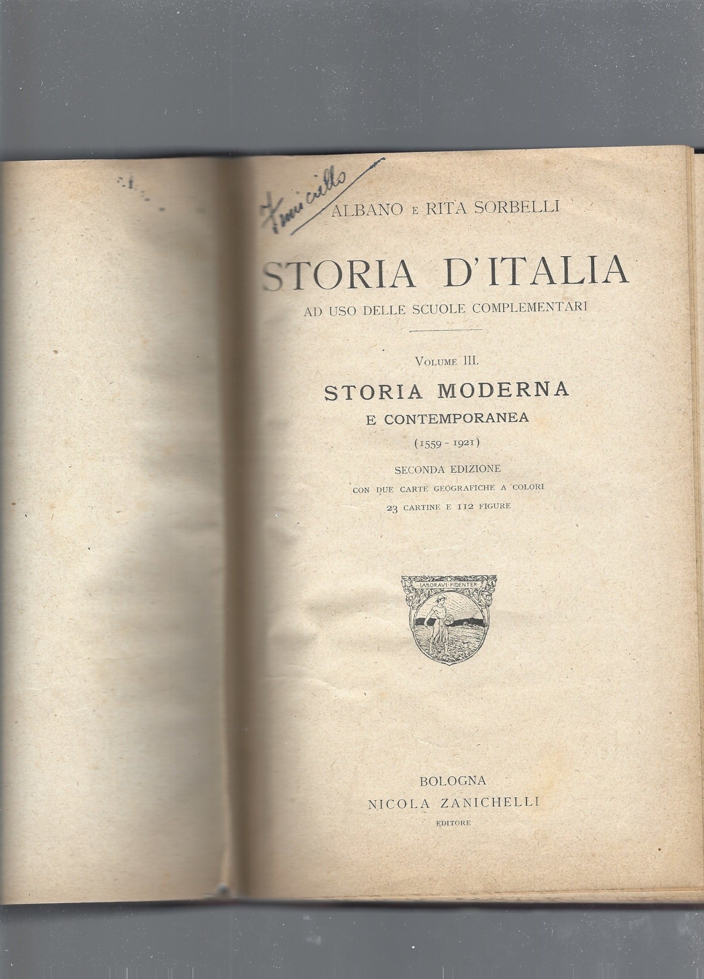 Storia d'Italia vol. III - copertina