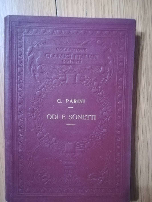 Odi e sonetti - copertina