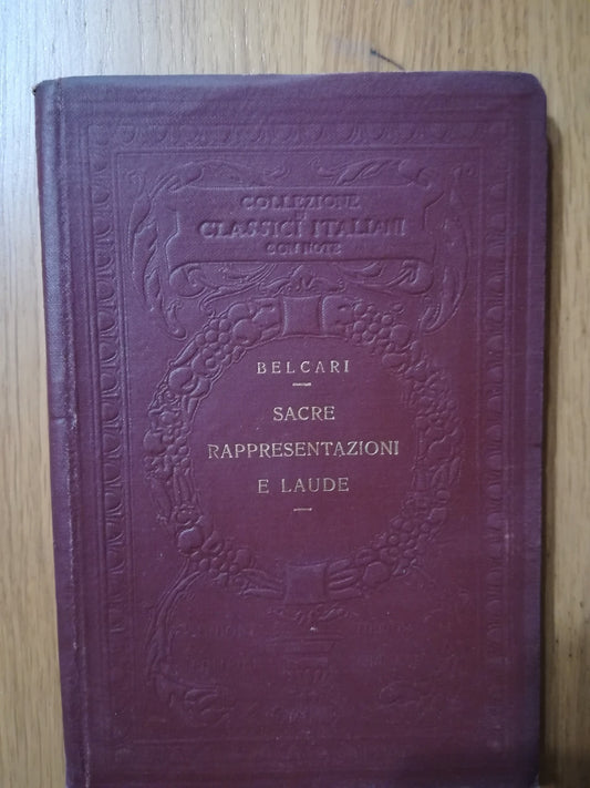 Sacre rappresentazioni e laude - copertina