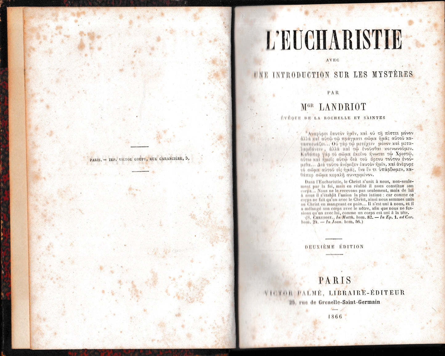 L'eucharistie avec une introduction sur les mystères - copertina