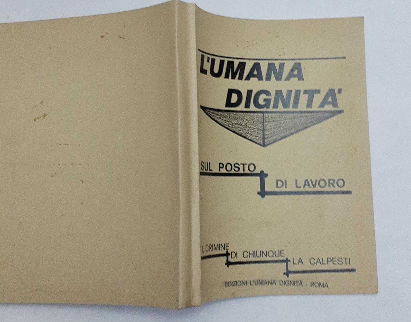 L'umana dignita' sul posto di lavoro - copertina