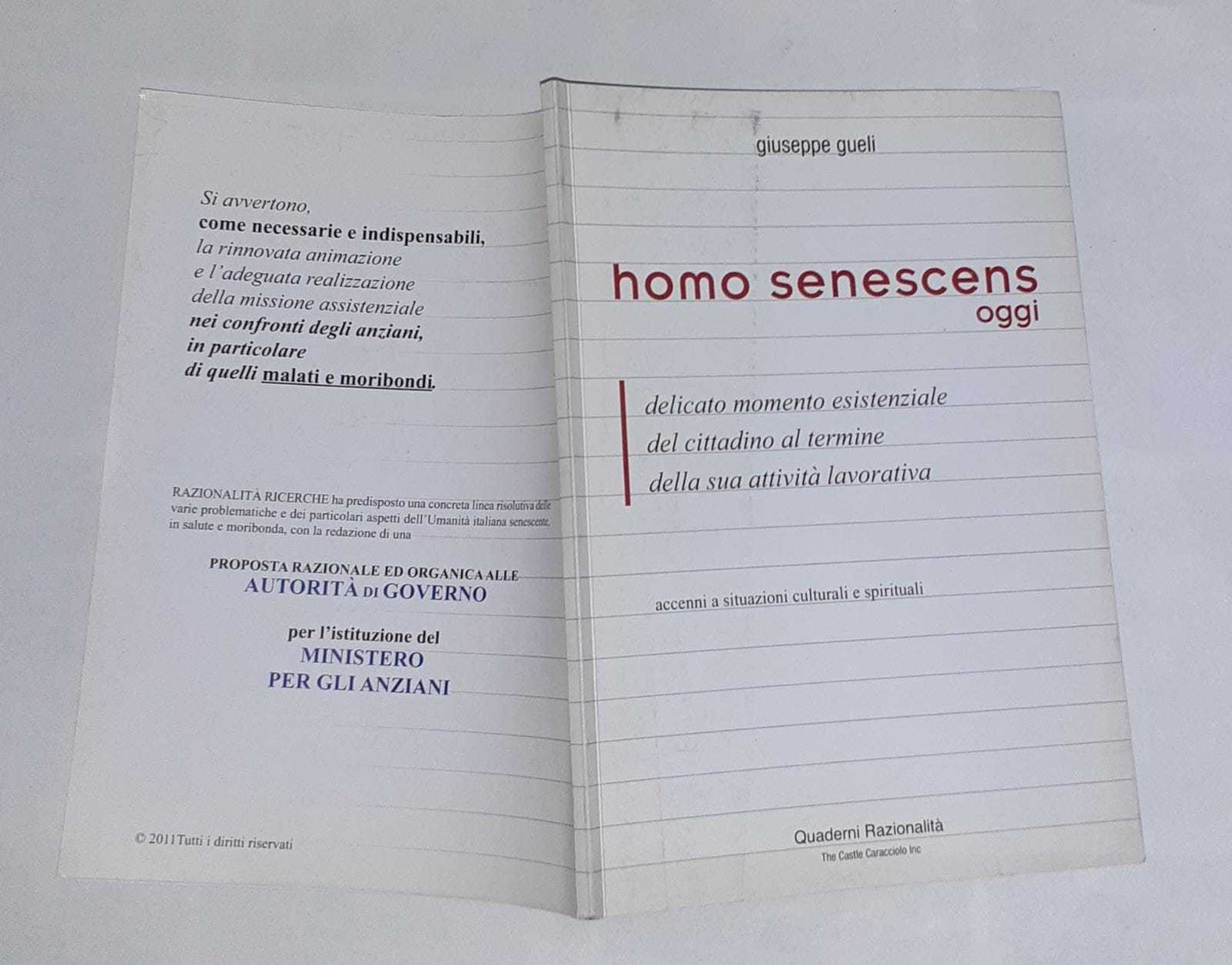 Homo senescens oggi - copertina