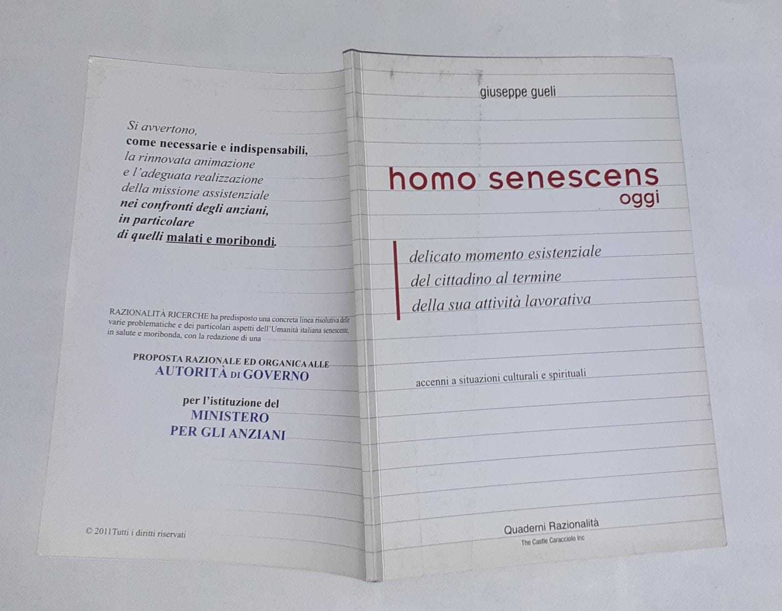 Homo senescens oggi - copertina