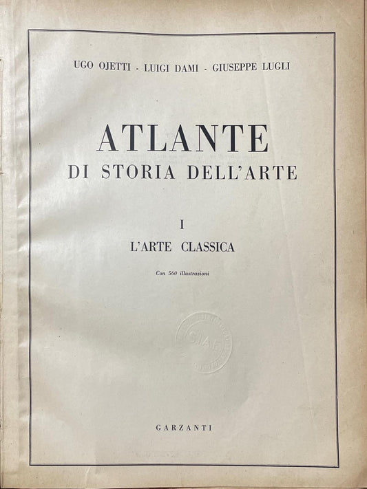 Atlante di storia dell'arte vol.1-L'arte classica - copertina