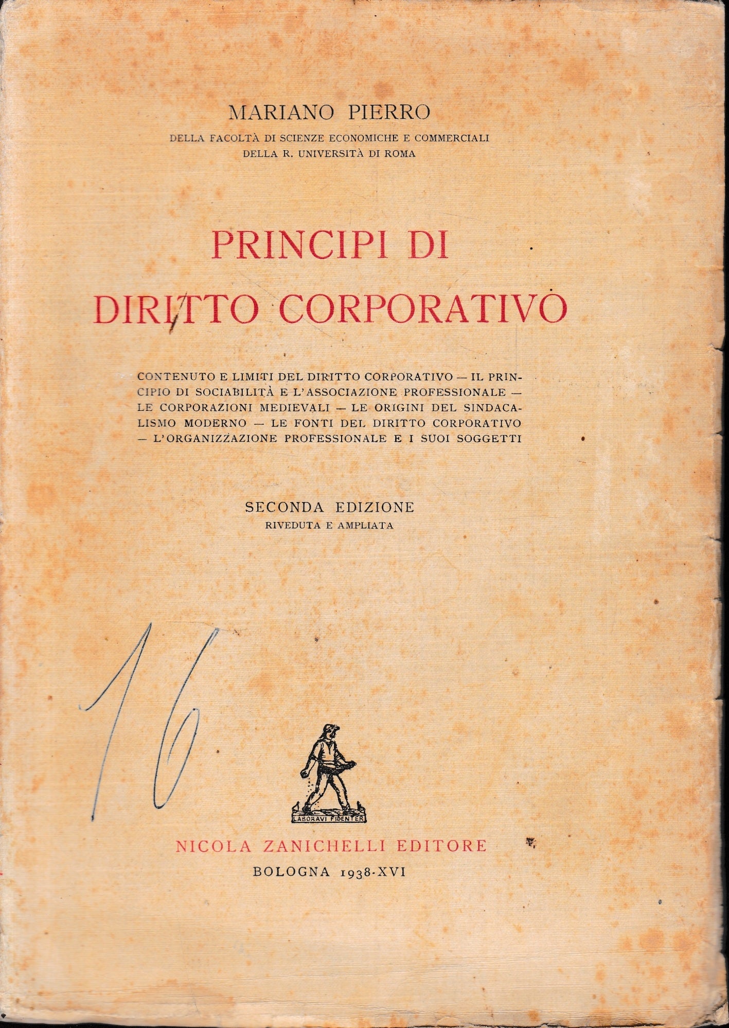 Principi di Diritto Corporativo - copertina