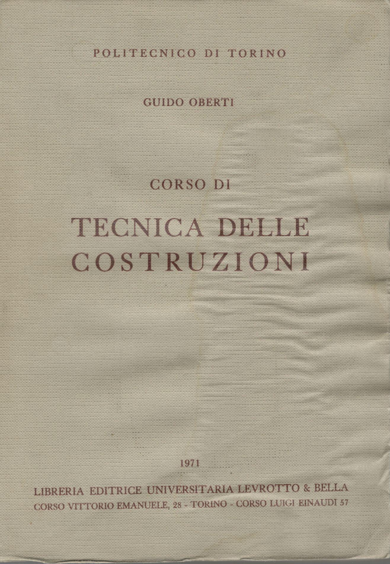 Corso di tecnica delle costruzioni - copertina