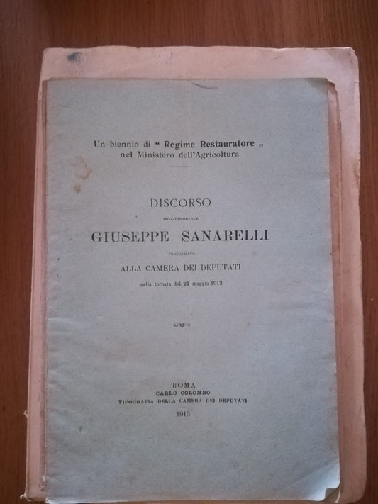 Discorso dell'onorevole Giuseppe Sanarelli pronunziato alla Camera dei Deputati nella tornata del 21 maggio 1913 - copertina