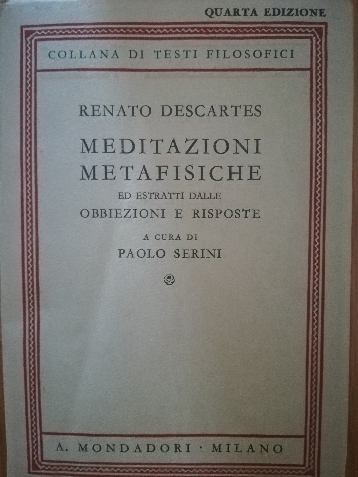 Meditazioni metafisiche - copertina