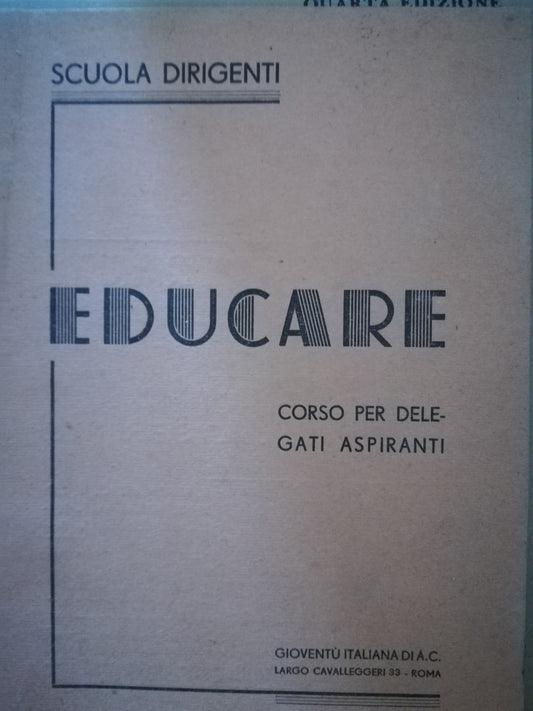 Educare corso per delegati aspiranti - copertina