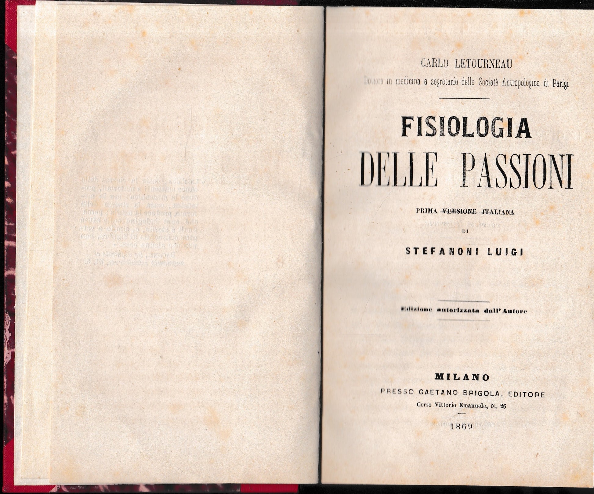 Fisiologia delle passioni - copertina