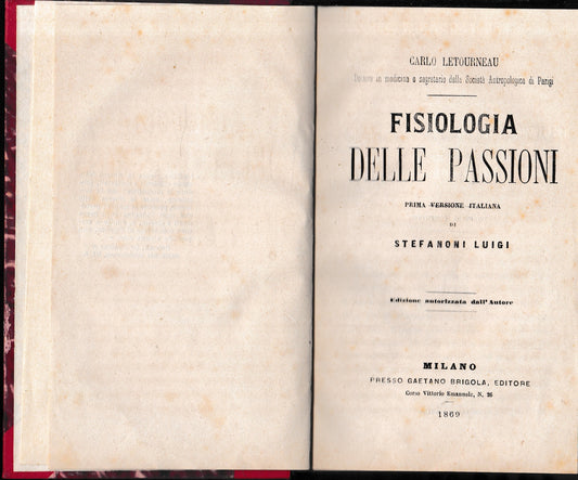 Fisiologia delle passioni - copertina