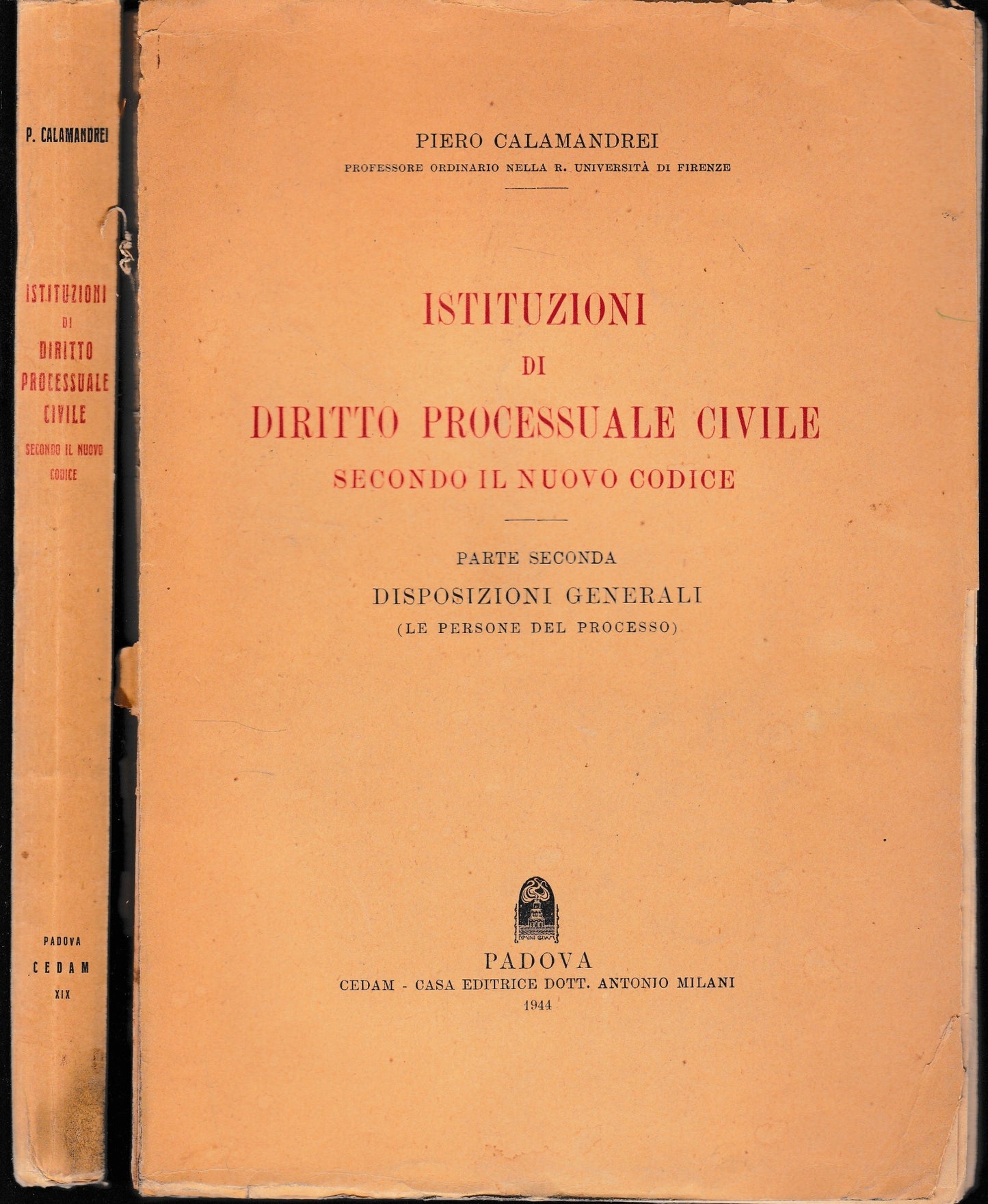 Istituzioni di diritto processuale civile secondo il nuovo codice, due volumi - copertina