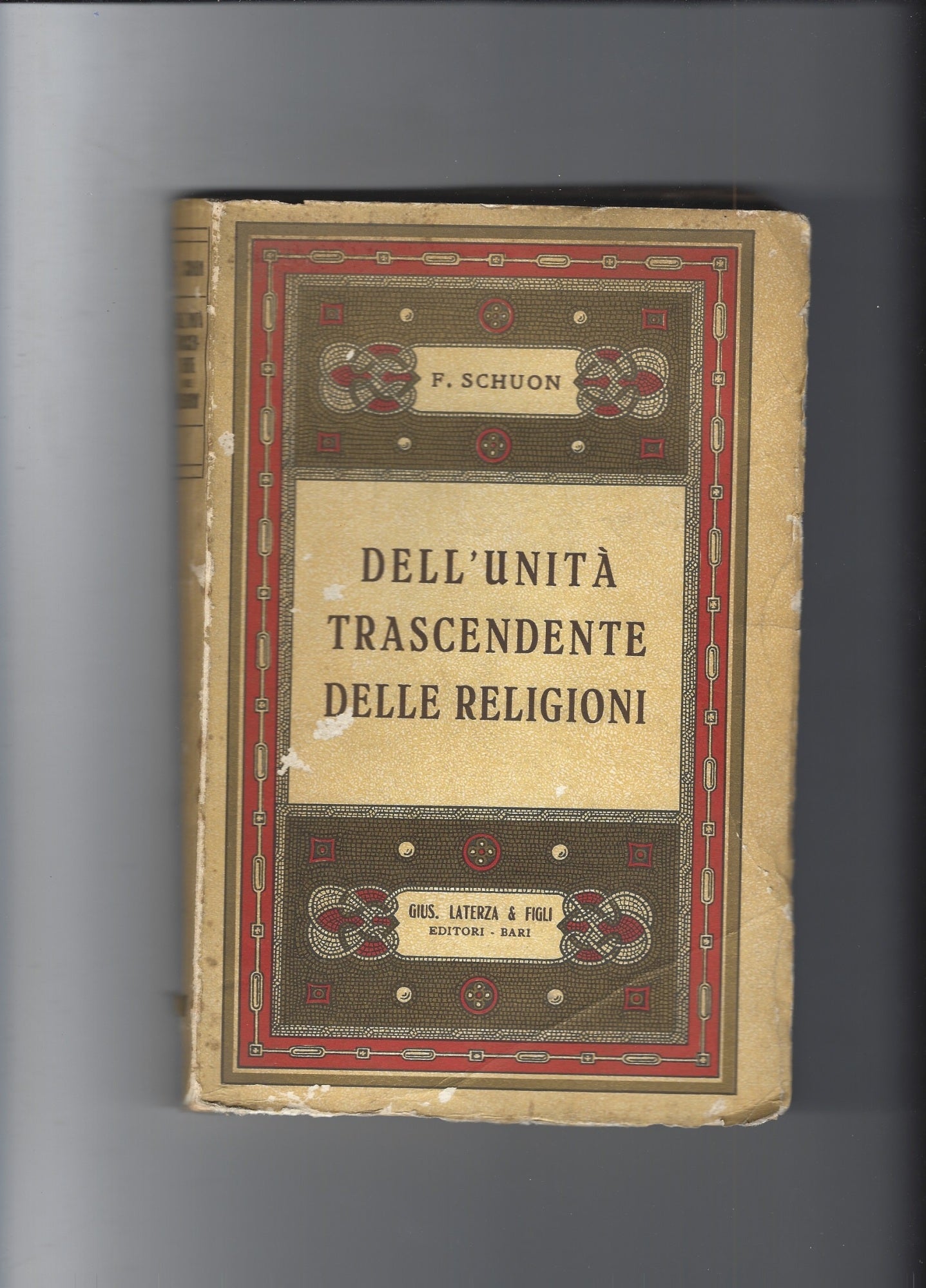 Dall'unità trascendente delle religioni - copertina