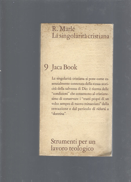La singolarità cristiana - copertina
