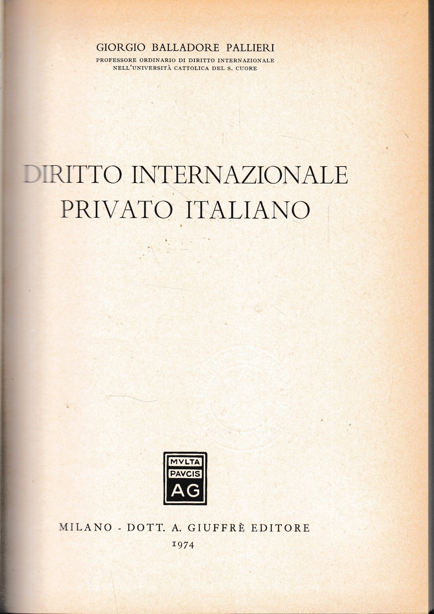 Diritto internazionale privato italiano - copertina