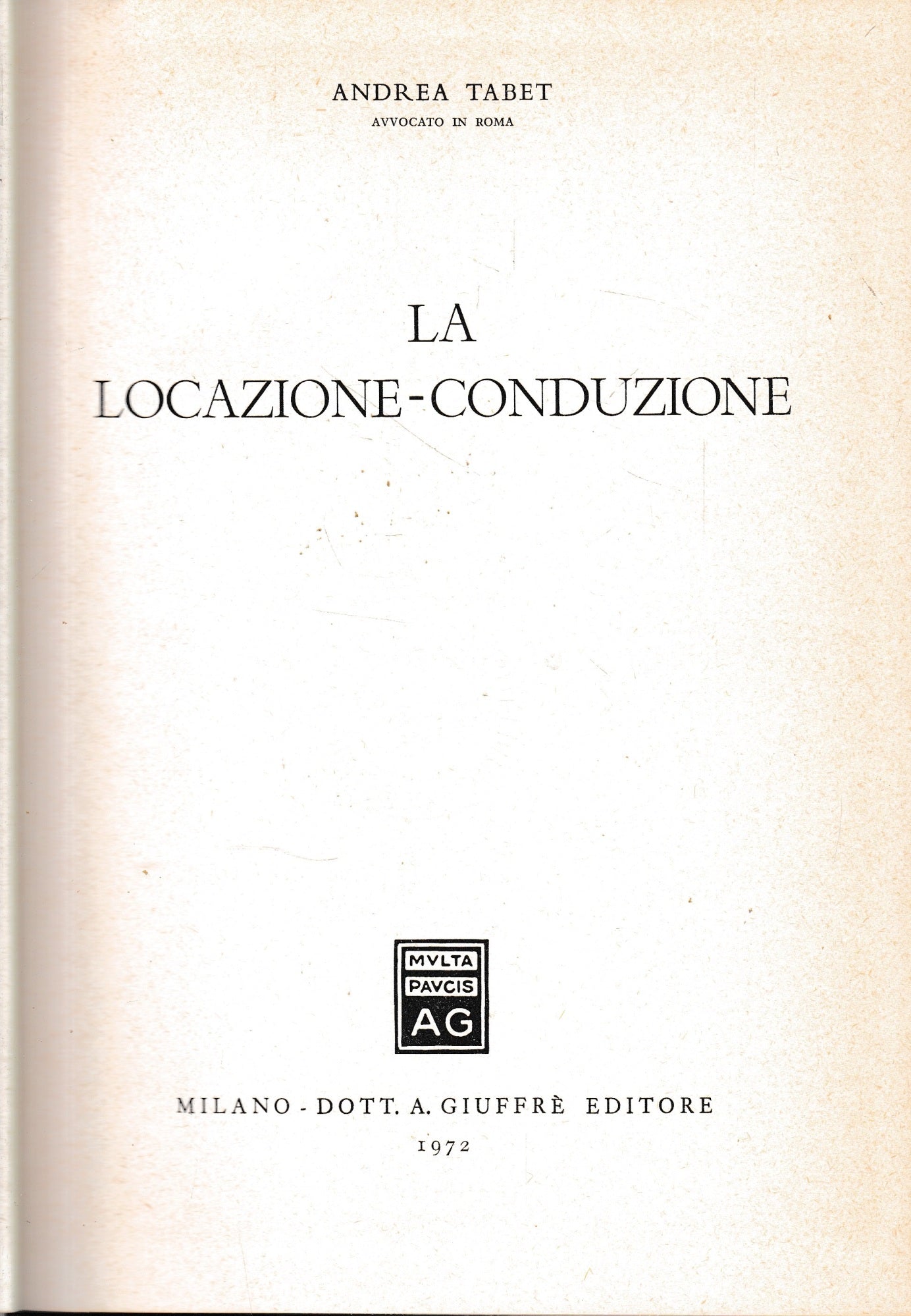 La locazione-conduzione - copertina