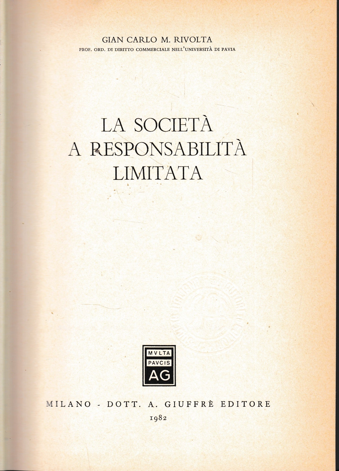 La società a responsabilità limitata - copertina