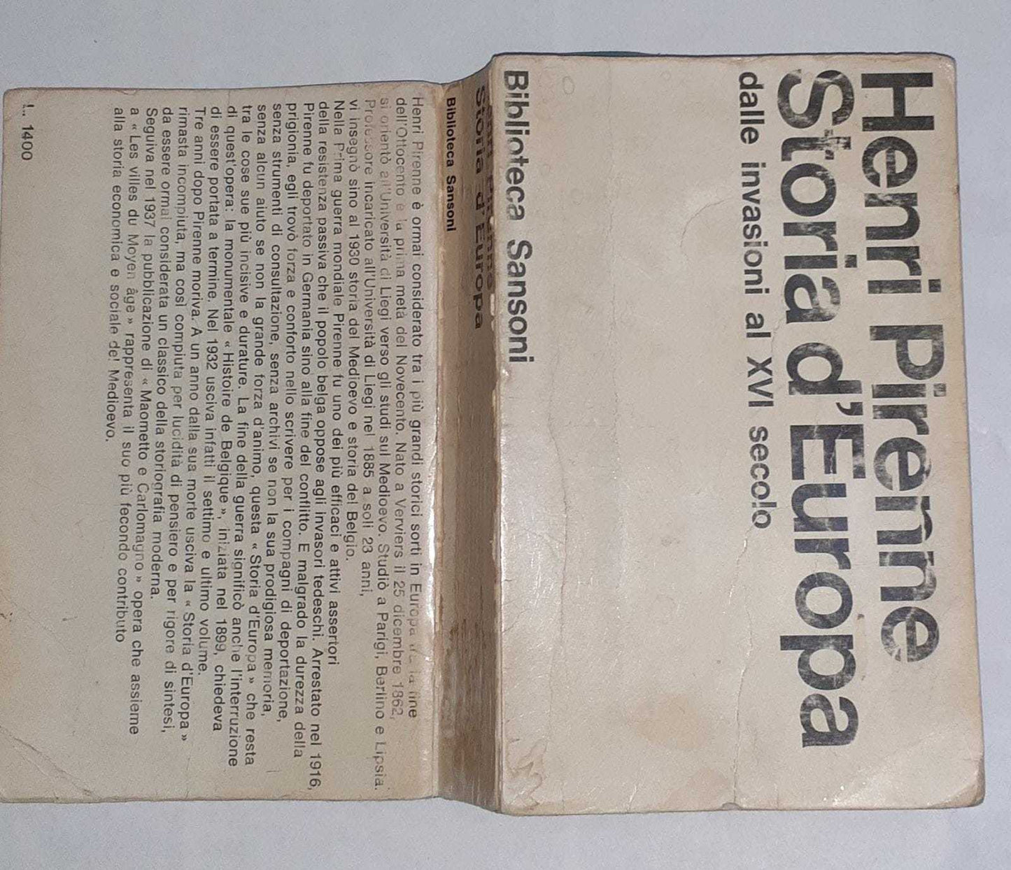 Storia d'Europa, dalle invasioni al XVI secolo - copertina