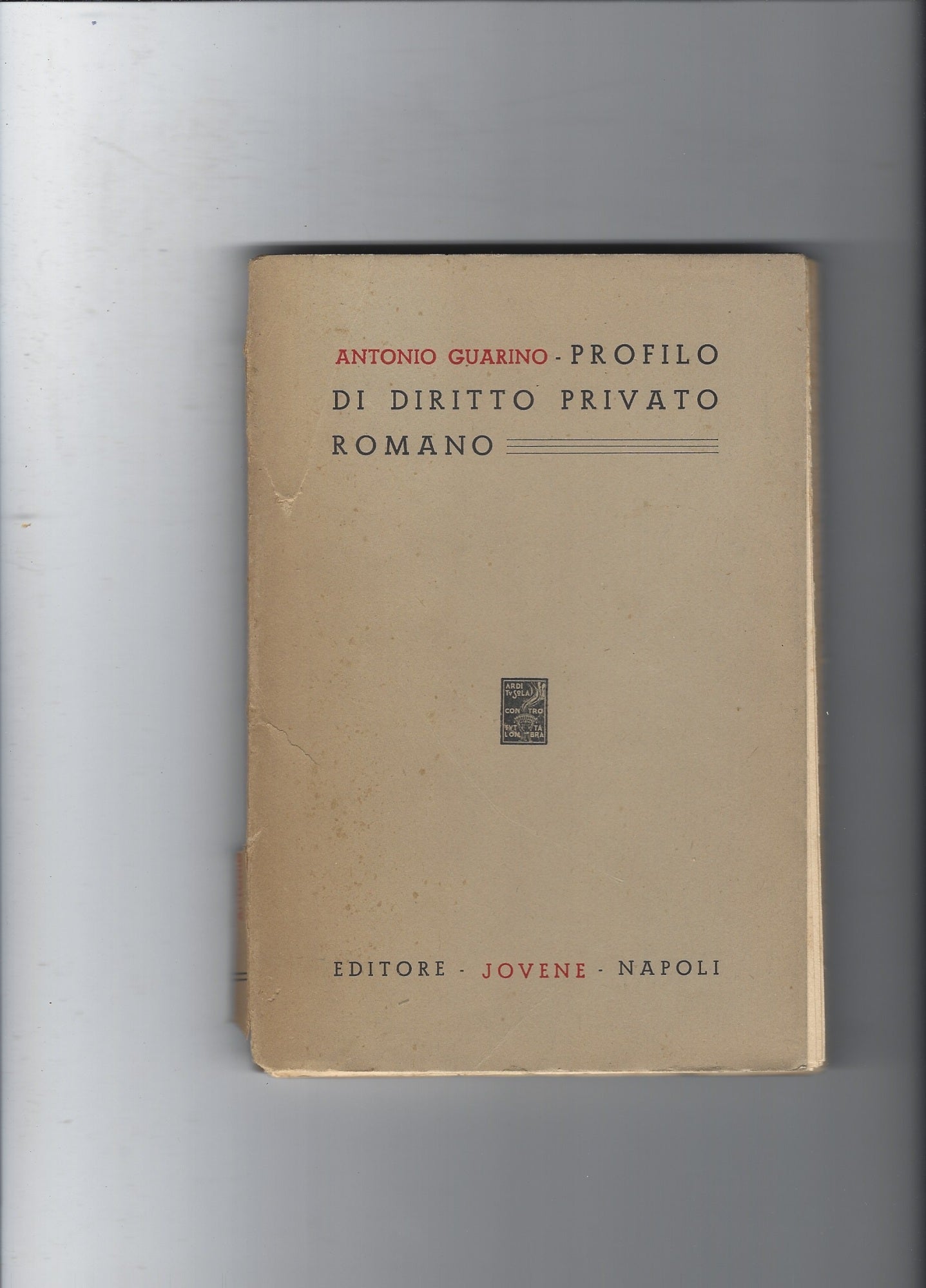 Profilo di diritto privato romano - copertina