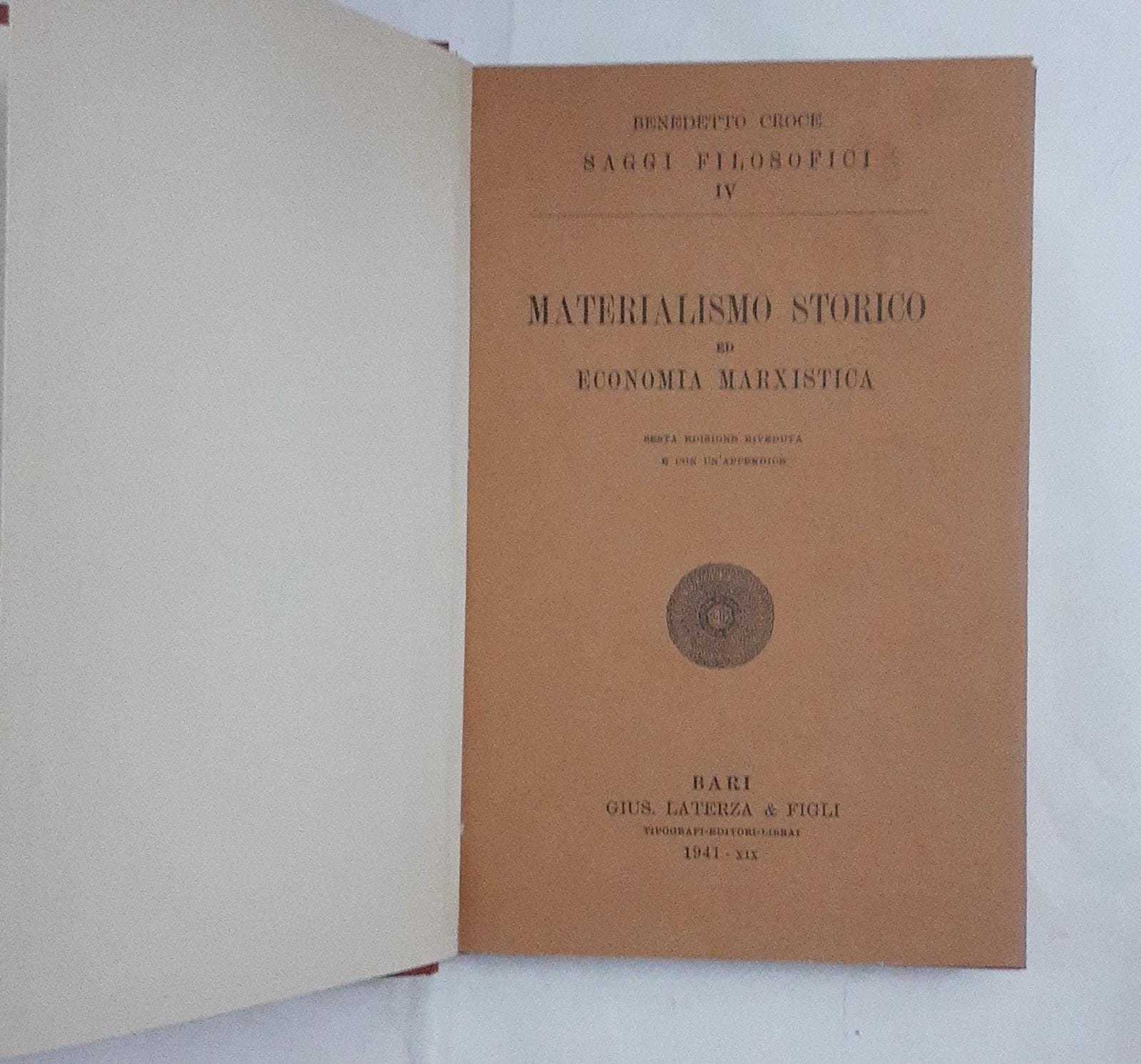 Materialismo storico ed economia marxistica - copertina