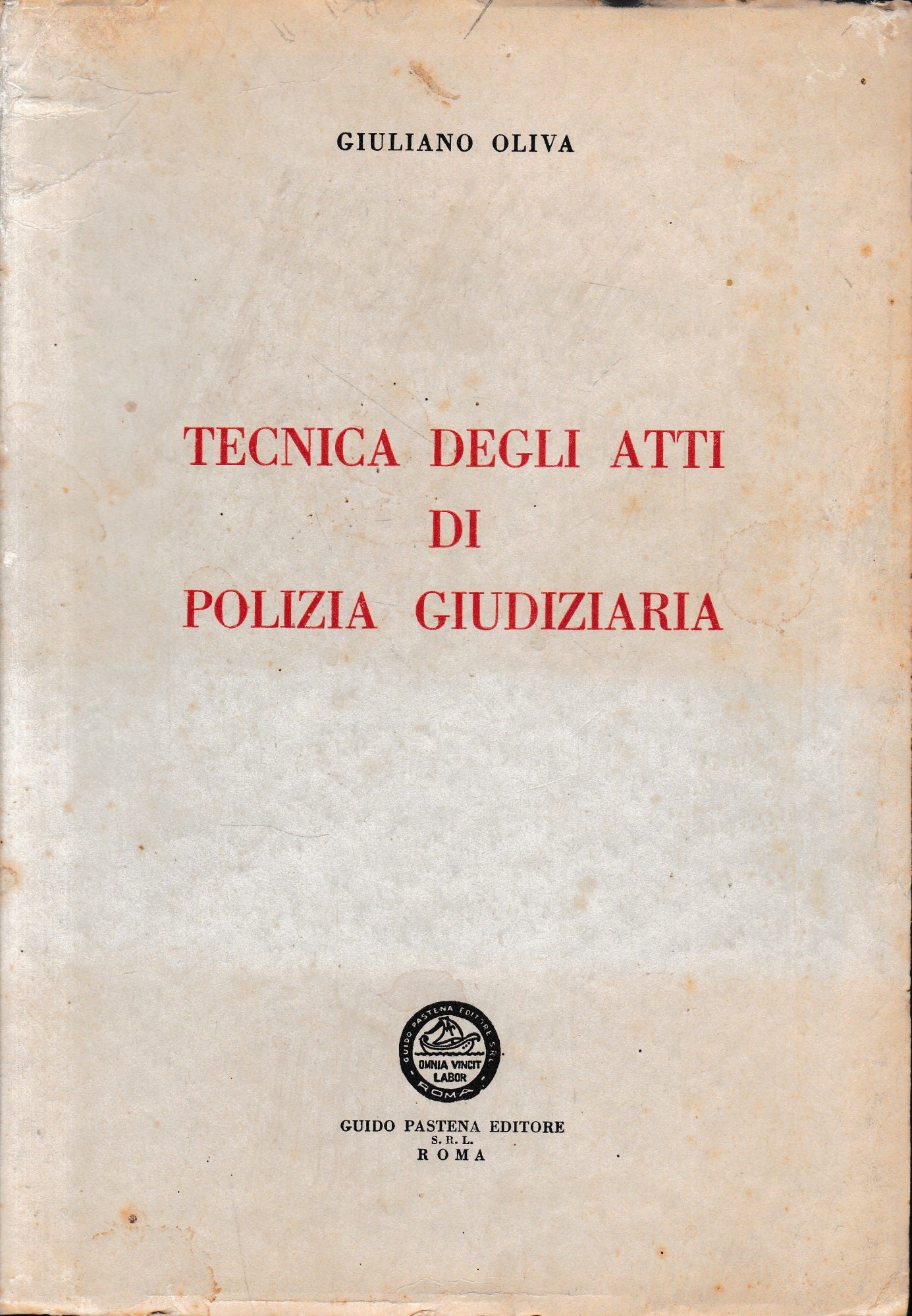 Tecnica degli atti di polizia giudiziaria - copertina