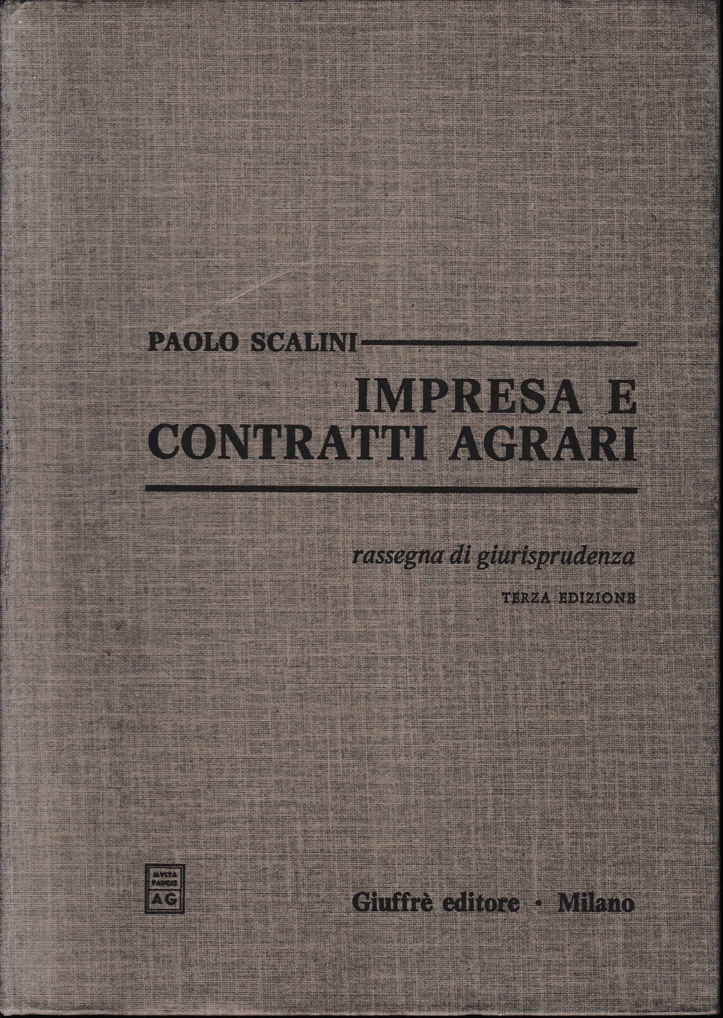 Impresa e contratti agrari. Rassegna di giurisprudenza - copertina