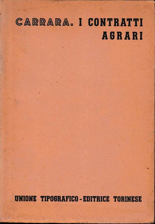 I contratti agrari - copertina