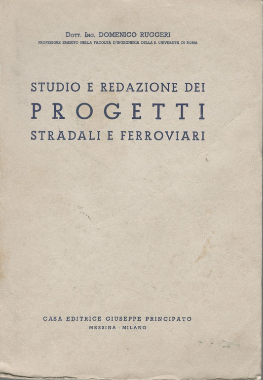 Studio e redazione dei progetti stradali e ferroviari - copertina