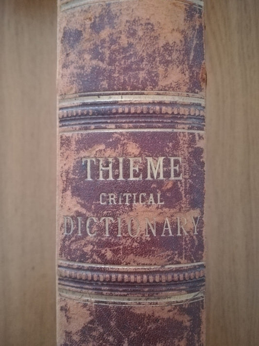 Thieme - Preusser: a new and complete CRITICAL DICTIONARY of the ENGLISH AND GERMAN LANGUAGES - copertina