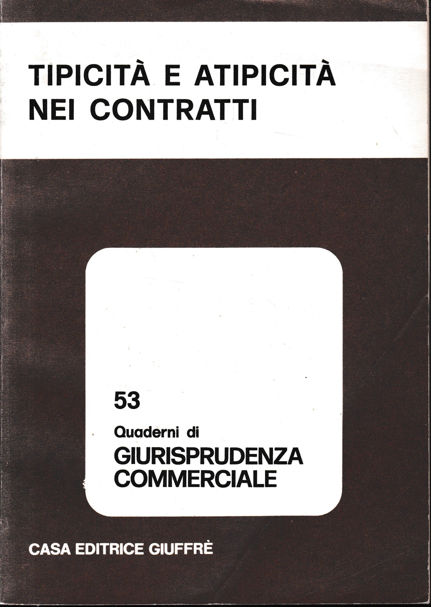 Tipicità e atipicità nei contratti - copertina
