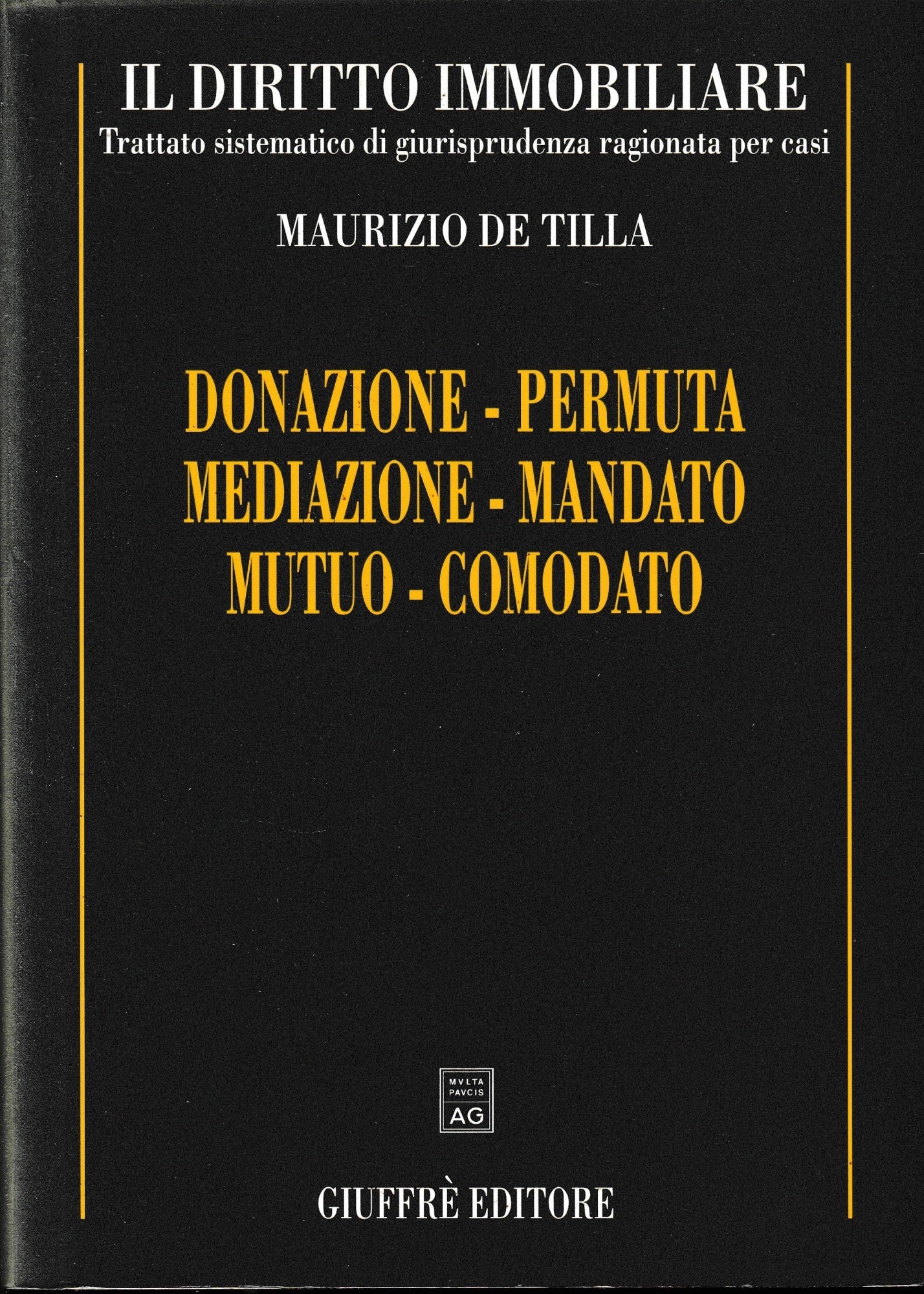Donazione, permuta, mediazione, mandato, mutuo, comodato - copertina