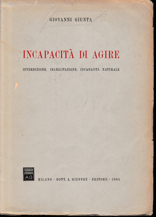 Incapacità di agire - copertina