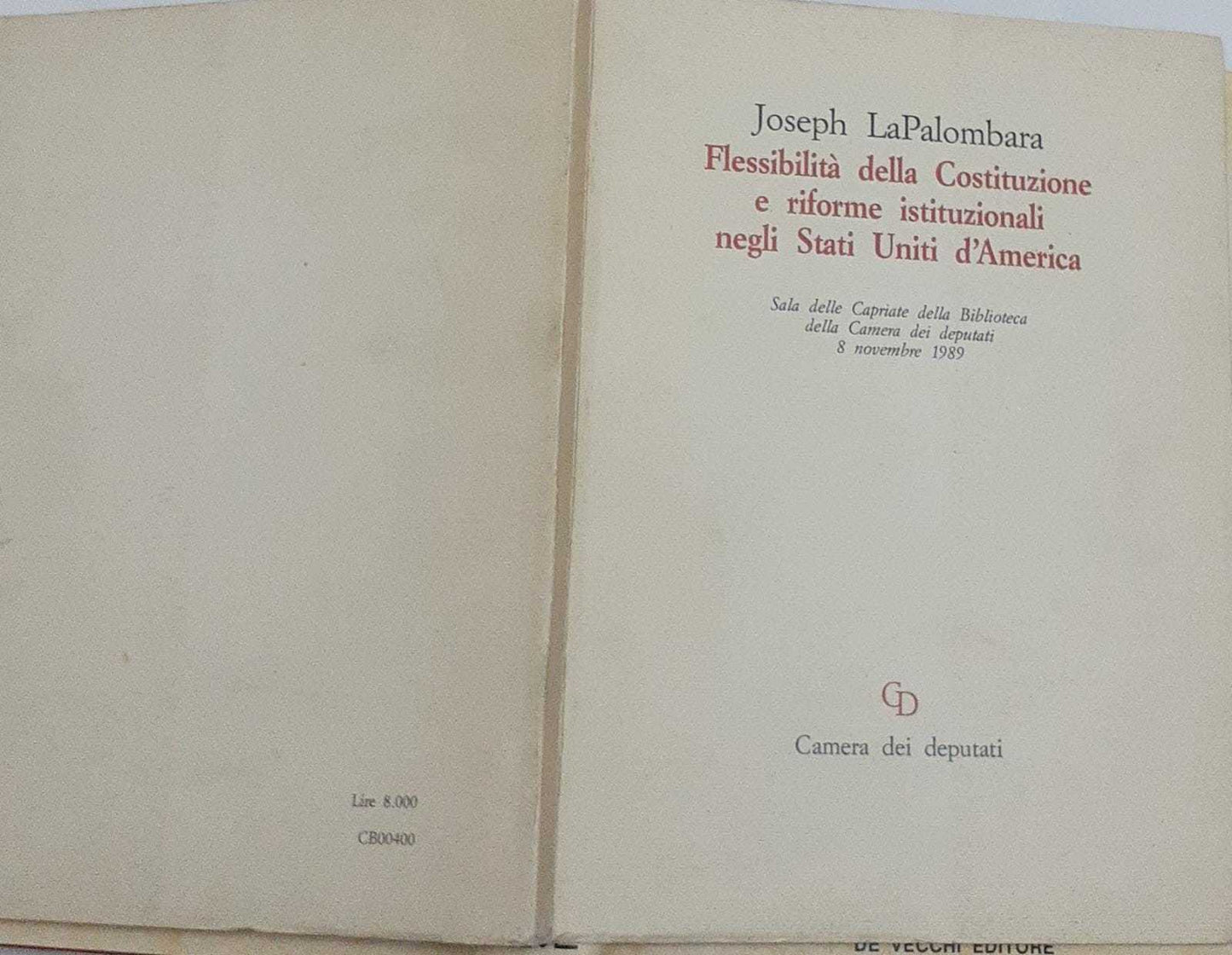 Flessibilita' della Costituzione e riforme istituzionali negli Stati Uniti d'America - copertina