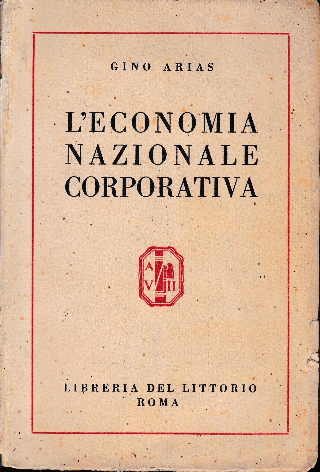 L'economia nazionale corporativa - copertina