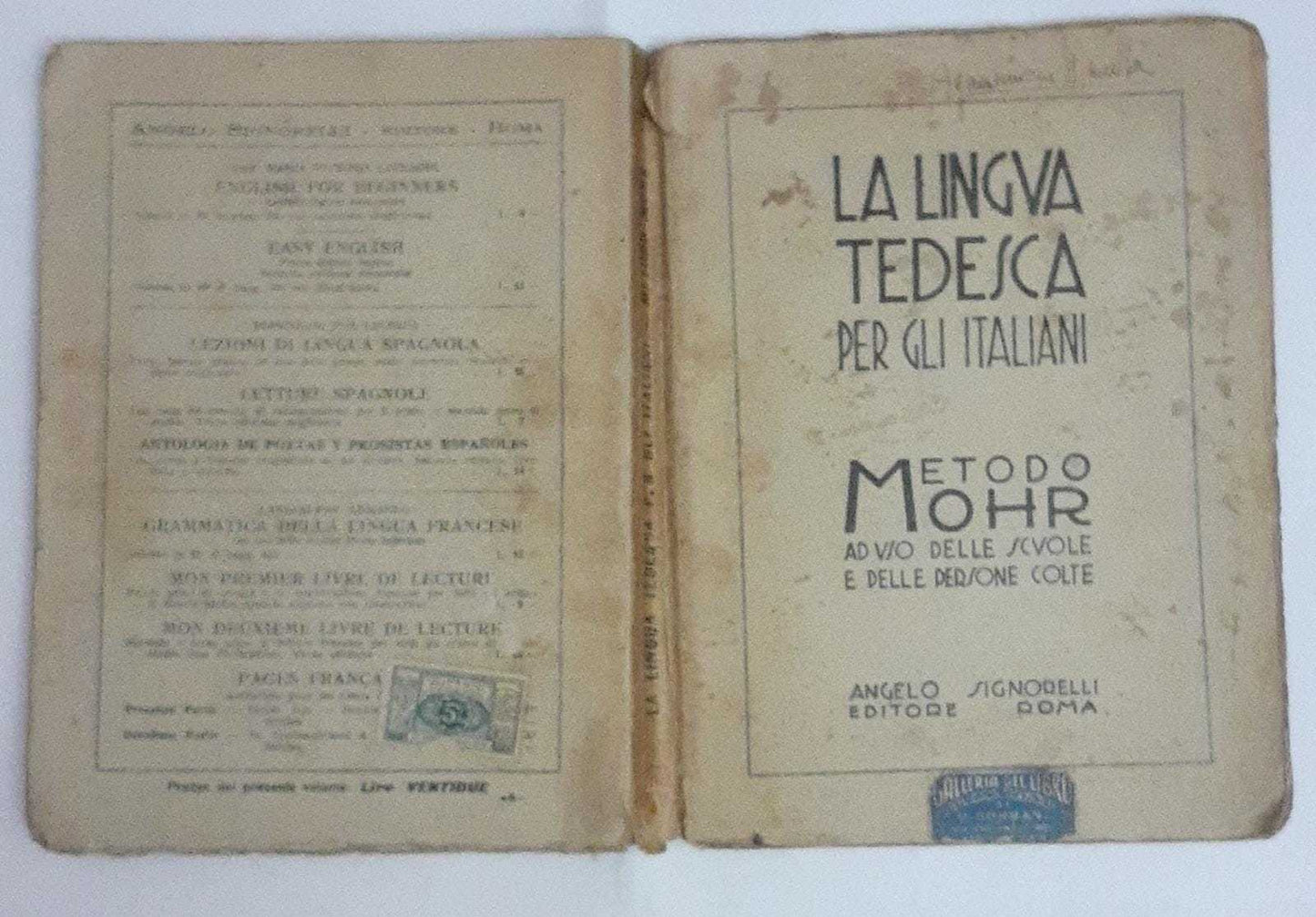 La lingua tedesca per gli italiani. Metodo graduale. Ad uso delle scuole e delle persone colte con esercizi e letture - copertina
