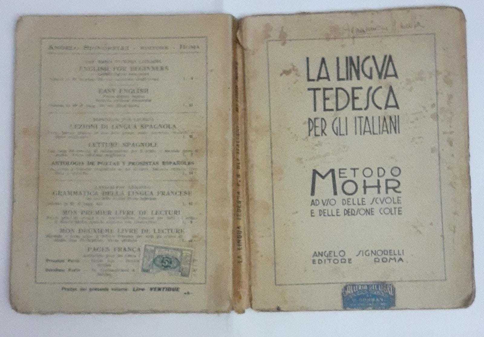 La lingua tedesca per gli italiani. Metodo graduale. Ad uso delle scuole e delle persone colte con esercizi e letture - copertina