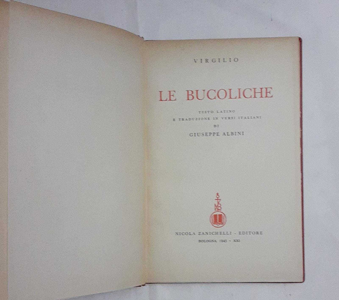 Le bucoliche - copertina