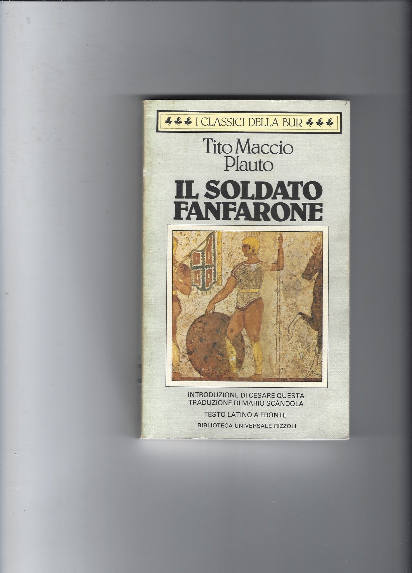 Il soldato fanfarone. Testo latino a fronte - copertina