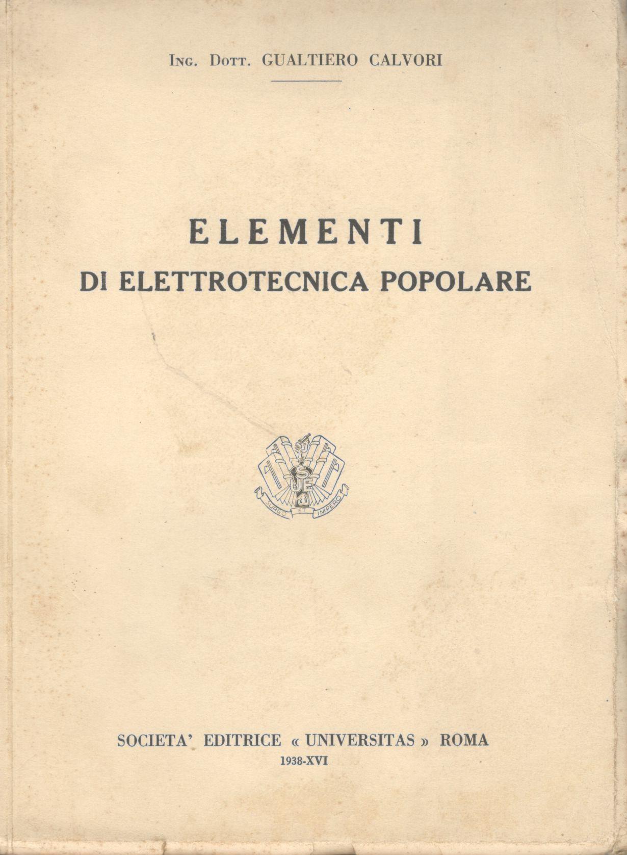 Elementi di elettrotecnica popolare - copertina