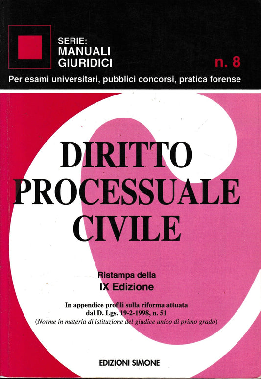 Diritto processuale civile - copertina