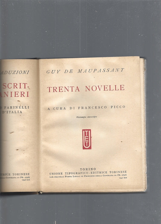 Trenta novelle - copertina