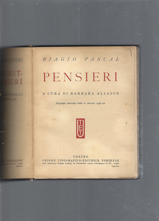 Pensieri - copertina