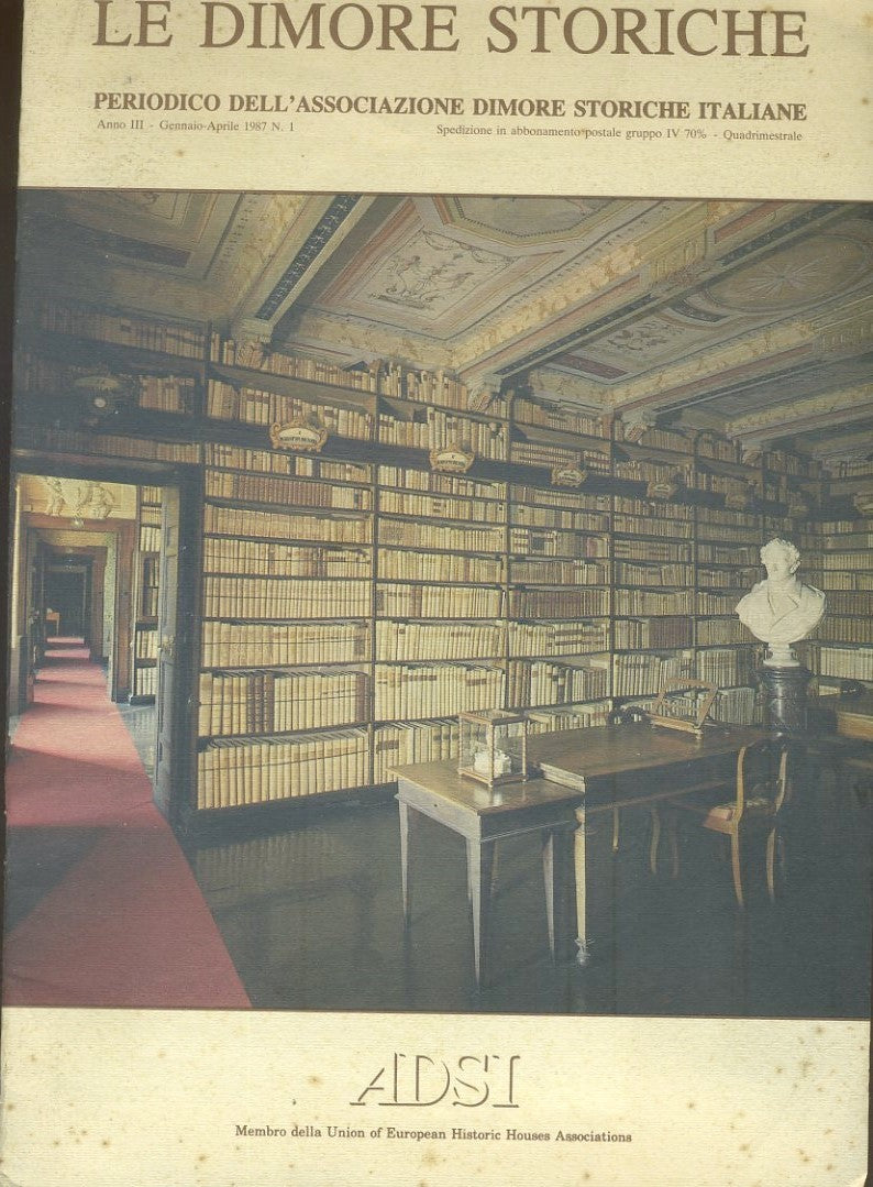 Le dimore storiche. Periodico. Anno III. Gennaio - Aprile 1987. N.1 - copertina