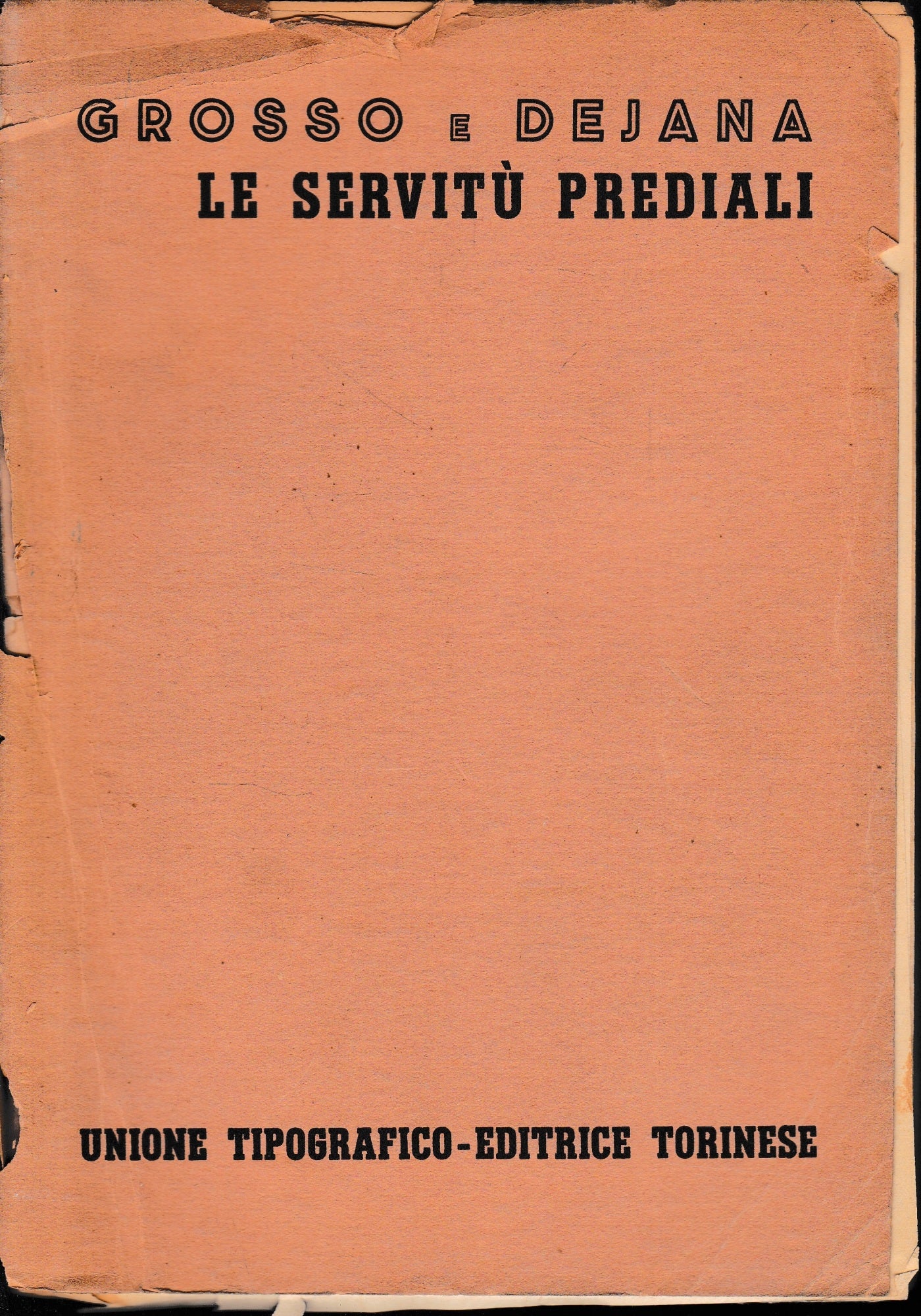 Trattato di Diritto Civile Italiano. le servitù prediali (vol. V/tomo 1) - copertina