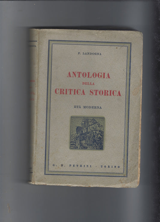 Antologia della critica storica - copertina