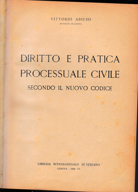 Diritto e pratica processuale civile secondo il nuovo Codice - copertina