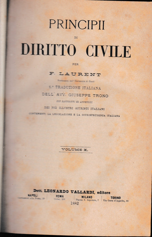 Principii di Diritto Civile, vol. 10 - copertina