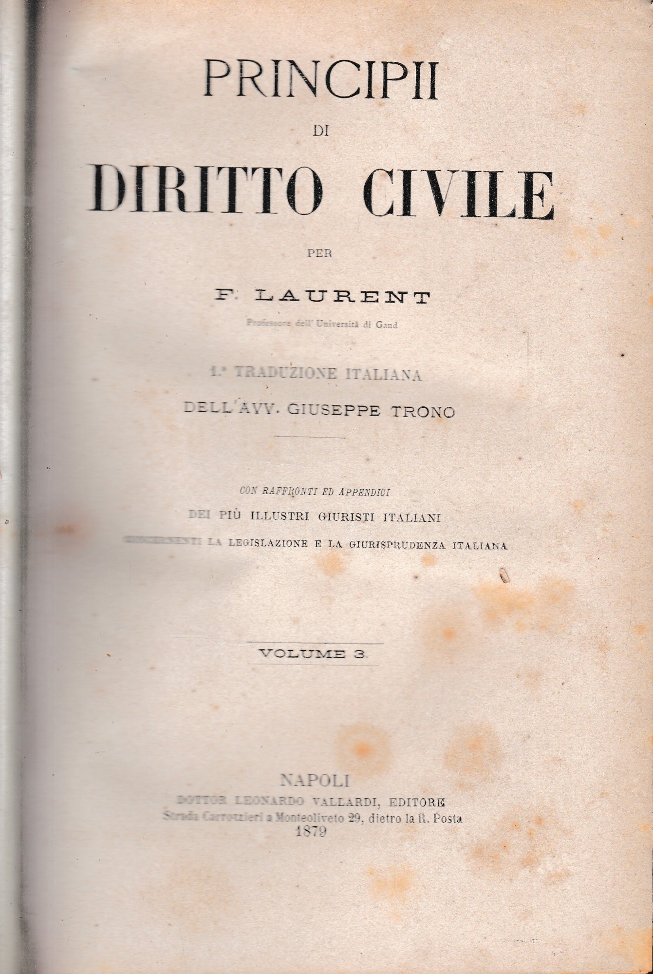 Principii di Diritto Civile, vol 3 - copertina