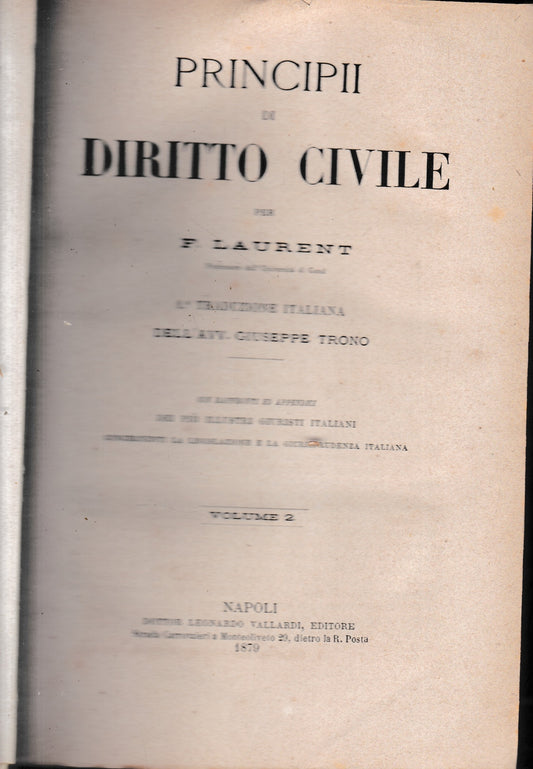 Principii di Diritto Civile, vol. 2 - copertina